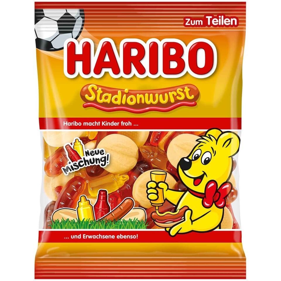 HARIBO Stadium Sausage hot dog  gummies -175g -LIMITED - FREE SHIPPING