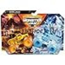Monster Jam Fire and Ice Monster Trucks, 2 Pack, Whiplash vs Dragonoid, 1:64 Sca image 2