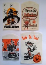 Halloween Candy Treat Bags Witch Black Cats Ghosts Pumpkinhead Cowboy Spooks - $15.30