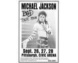 Michael Jackson Bad Tour 1988 Pittsburgh PA Concert Poster ReplicaCLEARANCE - $2.06