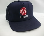 84 Lumber Hat Vintage Blue Snapback Trucker Cap Made USA - £17.38 GBP