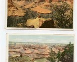 Grand Canyon White Border Postcards Bright Angel &amp; Hopi Point 1915 Fred ... - $11.88