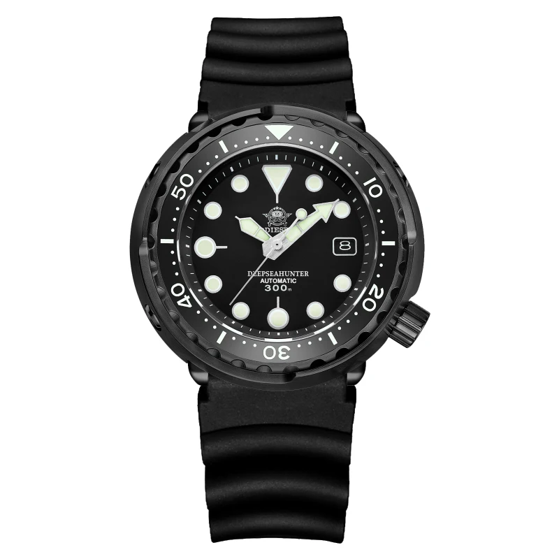 ADDIESDIVE Men&#39;s NH35 Automatic Watch Black Case Strap Super  Watch 300m Diving  - £269.42 GBP