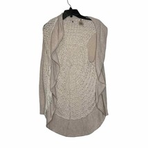 Knitted &amp; Knotted Anthropologie Open Cardigan Size XS Beige Womens  - £18.67 GBP