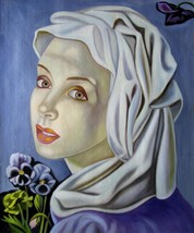 20x24 inches Rep. Tamara De Lempicka  stretched Oil Painting Canvas Art Wall 41D - $200.00