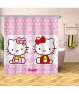 Hello Kitty Waterproof Shower Curtain Set Bathroom Decor Curtain W/Hooks Gift70" - $16.80 - $24.80