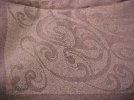 Vintage Linen Tablecloth Pink Swirl Pattern 44&quot; x 60&quot; Rectangle - $13.86