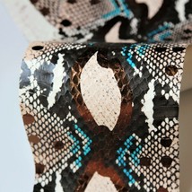 Asia Snake Skin Hide Leather Snakeskin Craft Supply Python Print Antique... - $21.29+