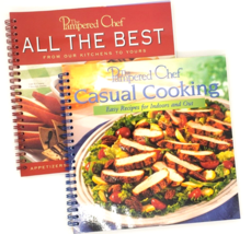 2 Pampered Chef Cookbooks Recipes Casual Cooking Main Dishes All the Best - £7.78 GBP