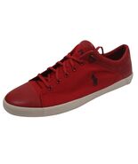 GENUINE POLO RALPH LAUREN SIZE 14 D RED WHITE MENS JEROME CANVAS FASHION SNEAKER - $58.31