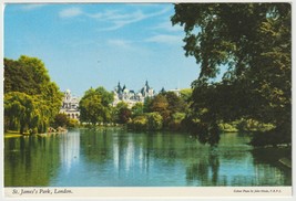 St James Park London Vintage Postcard With Stamps Postmarked London 1974 - £3.93 GBP