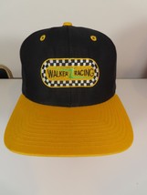 VTG Walker Lawn Mower Racing Baseball Cap Hat Snapback Black Yellow Ridi... - $59.35
