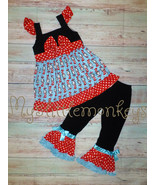 NEW Dr Seuss Cat in the Hat Ruffle Tunic Dress Girls Boutique Outfit Set  - £4.71 GBP+
