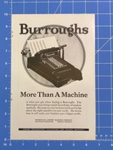 Vintage Print Ad Burroughs Adding Machine Detroit MI Calculating Add 10&quot; x 6.5&quot; - £9.20 GBP