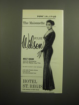 1960 Hotel St. Regis Advertisement - The Maisonette Julie Wilson - $14.99
