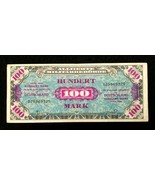 1944 WWII Germany Allied Occupation Military Currency 100 Mark Banknote ... - £44.07 GBP