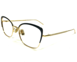 Boucheron Brille Rahmen BC0098O 001 Schwarz Glänzend Gold Kette Cat Eye - $325.92