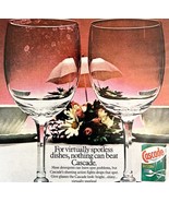 Cascade Automatic Dishwasher Detergent 1979 Advertisement Wine Glasses D... - $470.08 MXN