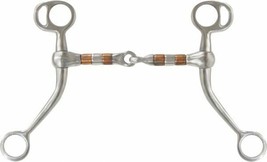 Western Saddle Horse Tom Thumb Training or Show Bit 5&quot; Mouth w/ Copper R... - £22.49 GBP