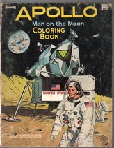 Apollo Man On The Moon Coloring Book #4566 1969-NASA-G/VG - £40.31 GBP