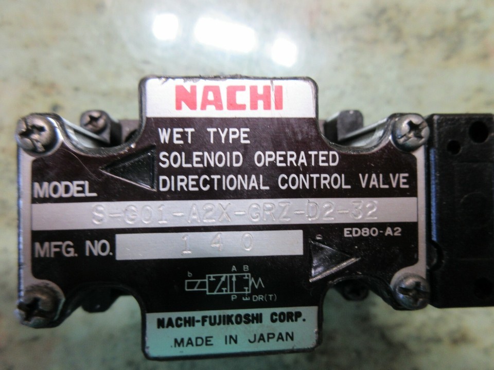 NACHI VALVE UNIT S-G01-A2X-GRZ-D2-32 MFG 140 WARRANTY Item image 2