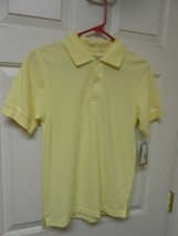 New Dockers Boys size M 10-12 R Bright yellow Polo Shirt School church Uniform - £5.50 GBP