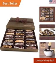 Chocolate Biscotti Gift Basket, 24 Gourmet Chocolate Cookies Gift Box, G... - $43.23