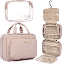 Toiletry Bag Hanging Travel Makeup Organizer with TSA Approved Transparent Cosme - £51.18 GBP