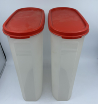 TUPPERWARE Modular Mate Set #5 Oval 12-1/4 cups #1615 Red Lid Flour Suga... - $14.50