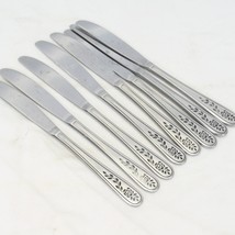 Rogers Spring Flower Floral Mist Dinner Knives Int Silver Stainless Lot ... - £11.55 GBP