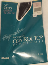 Vtg Sears Hug Alon Day Sheers Control Top Nylon Pantyhose Sandalfoot - £7.59 GBP