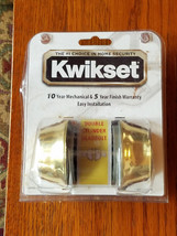 Kwikset Double Cylinder Deadbolt Lock Golden Brass (New) - £7.72 GBP
