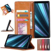For Sony XZ2/3 XA2 Utlra Xperia 1 5 10 Leather Wallet Flip Magnetic case - £46.76 GBP