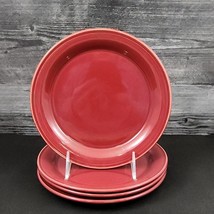 Nancy Calhoun Raspberry Salad Plate Stoneware Round 8 inch Set of 4 - £24.44 GBP