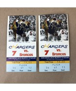 VINTAGE NFL DENVER BRONCOS @ San Diego CHARGERS FOOTBALL TICKET STUBS  (2) - $27.34 CAD