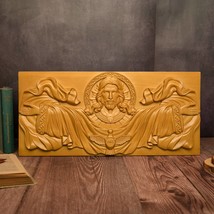 Jesus Christ Wooden Plaque, Religious Mural 22.75&quot;  - $237.00