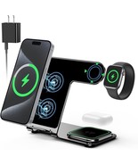 Wireless Charging Station 3 in 1 Wireless Charger Metal Charging Station - £18.99 GBP
