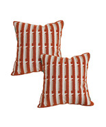 SOGA 2x 45cm Rust Orange &amp; White Striped Pillow Covers - decor for Home ... - €52,05 EUR