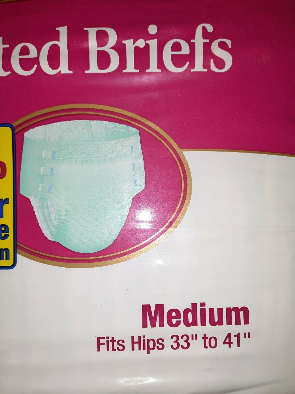 Vintage Depend Fitted Briefs 1 pack 22 Medium 6 tape 1996 Adult Diapers