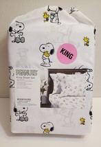 NWT Peanuts Snoopy hugging Woodstock KING sheets 4 piece set by Berkshire - £47.43 GBP