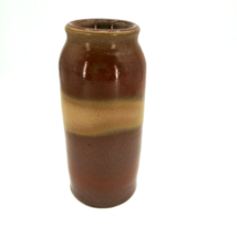 Vintage Japanese 6.5&quot; Stoneware Pottery Glazed Jug bud Vase Brown Asian ... - $28.49