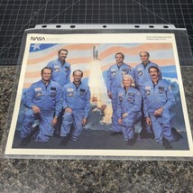 Vintage Crew Of NASA Space Shuttle Orbital Flight 51-E That Was Canceled. - £19.52 GBP