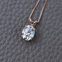 0.50CT Round CZ Diamond 925 Sterling Silver Solitaire Without Chain Pendant - £2.36 GBP