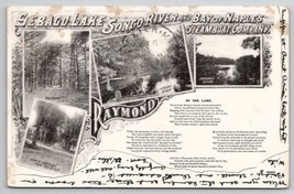 Sebago Lake Songo River And Bay of Naples Steamboat Co Maine Postcard A39 - $7.95