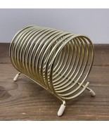 Vintage Pigtail 45 RPM Vinyl Record Rack For 12 Singles Gold Tone Metal - €21,35 EUR