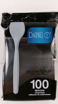 Black Plastic Spoons 5.5&quot; Nested Eco Efficient Darnel Sealed 100ct - NEW - £3.58 GBP