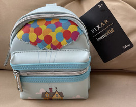 Loungefly Disney Pixar Blue UP Carl&#39;s Balloons House Wristlet / Belt Bag NWT 8+ - £47.16 GBP
