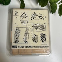 Stampin&#39; Up! 1994 Music Speaks Unused Unmounted Set of 8 - £11.96 GBP