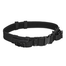 NEW - Tactical 2 inch Adjustable Duty Gun Belt w 2 Magazine Pouches - SWAT BLACK - £18.10 GBP