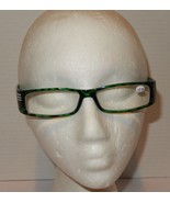 Green Leopard Print Rhinestone Reading Glasses +2.25 Strength Rectangula... - $14.80